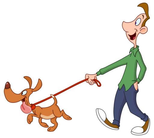 dog pulling leash